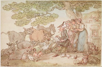 Dr. Syntax che disegna dalla natura da Thomas Rowlandson